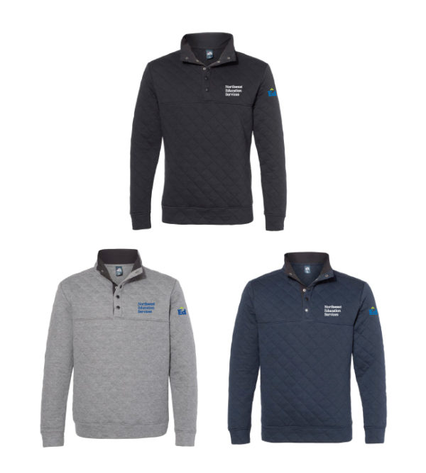 Men's/Unisex Quilted Snap Pullover [JA-8890|L#1/SLV]