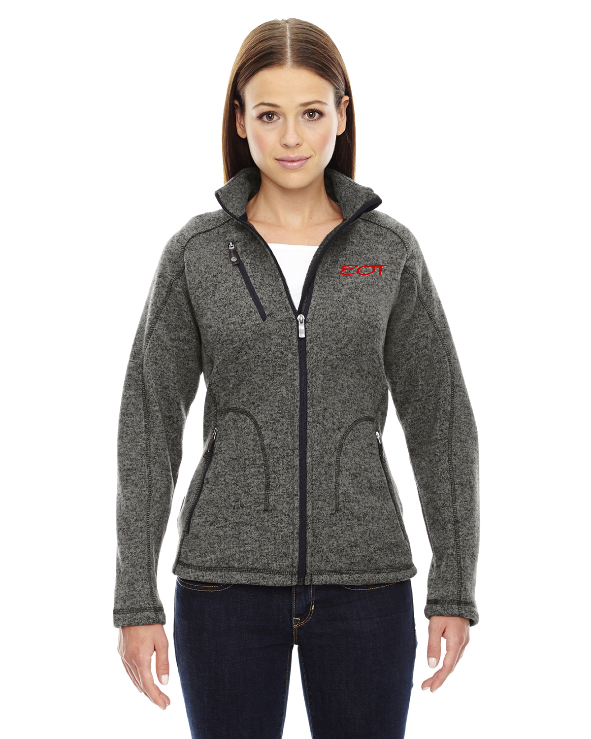 Women's Sweater Fleece Jacket Threads Custom Gear