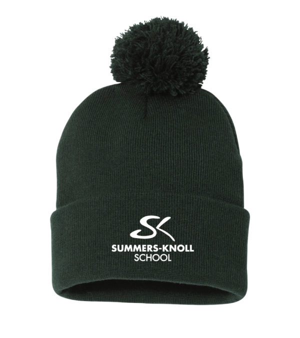 Pom Pom Knit Beanie - Image 2