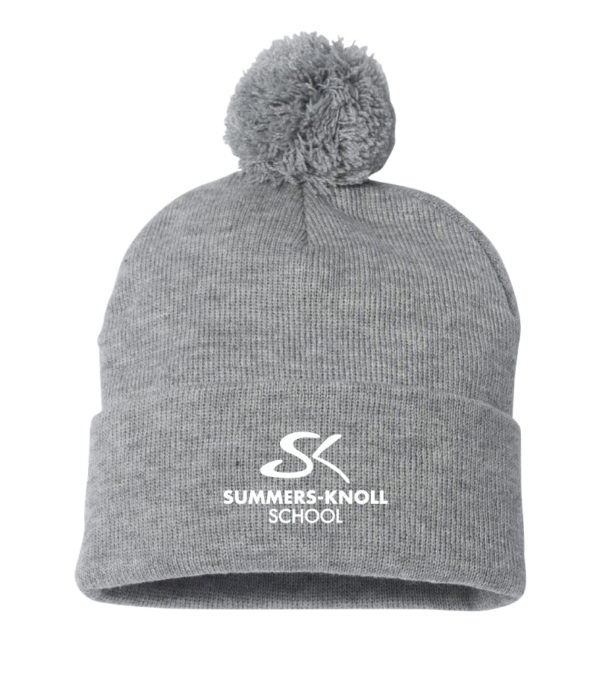Pom Pom Knit Beanie - Image 3
