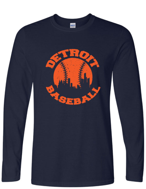 Detroit Baseball Long Sleeve Tee