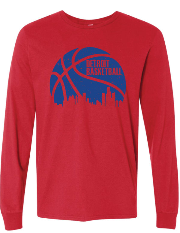 Detroit Basketball Long Sleeve Tee - Image 2