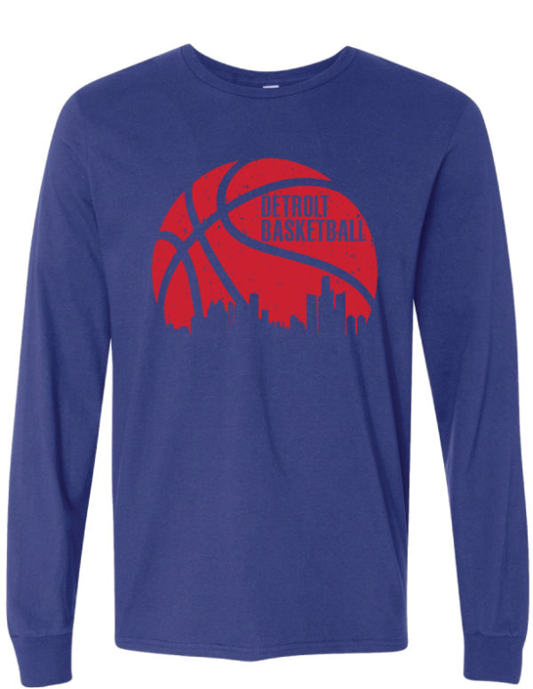 Detroit Basketball Long Sleeve Tee