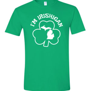 "I'm Irishigan" Clover Outline Tee