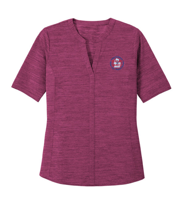 Women's Stretch Open-Neck Top [LK583]
