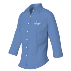 Ladies Three-Quarter Sleeve Baby Twill Shirt [13V0527]