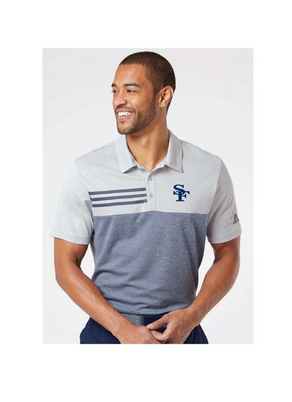 Van Nationaal volkslied Eerbetoon Men's Adidas Heathered Colorblock 3-Stripes Sport Shirt - A508 - Threads  Custom Gear