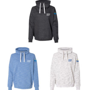 Women’s Mélange Fleece Cowl Neck Sweatshirt [8673|L#1/SLV]