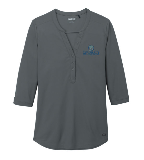 Women's Jewel Henley Shirt [LOG104] - Image 2