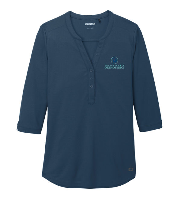 Women's Jewel Henley Shirt [LOG104] - Image 3