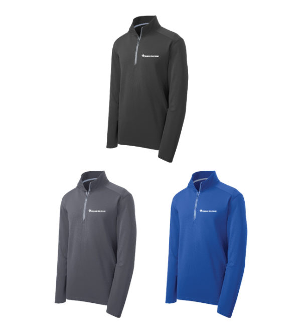 Men's Sport-Wick Textured Quarter Zip Pullover [ST860]
