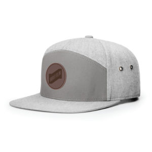 Adjustable Seven-Panel Trucker Cap with Leather Patch - Britten [RICH-287]