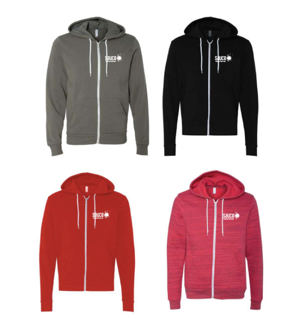Unisex Sponge Fleece Full-Zip Hoodie [Sauce] [BC3739]