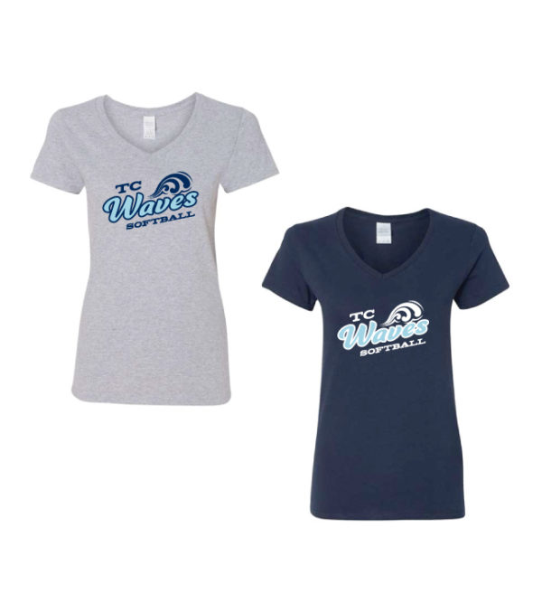 Ladies V-Neck Cotton Tee [GIL-5V00L]