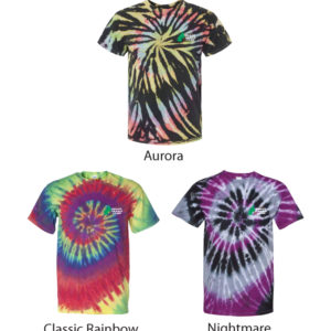 Adult Unisex Multi-Color Spiral Tie-Dyed Tee [200MS]