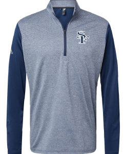 Adidas Heather Block Print Quarter-Zip Pullover - A522