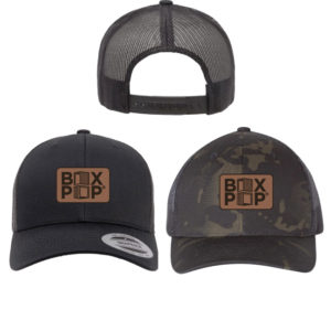 Adjustable Six-Panel Trucker Cap with Leather Patch - BoxPop [YP6606]