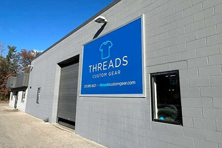 Threads Custom Gear 2488 Cass Rd Entrance Sign Local Pickup Front Office