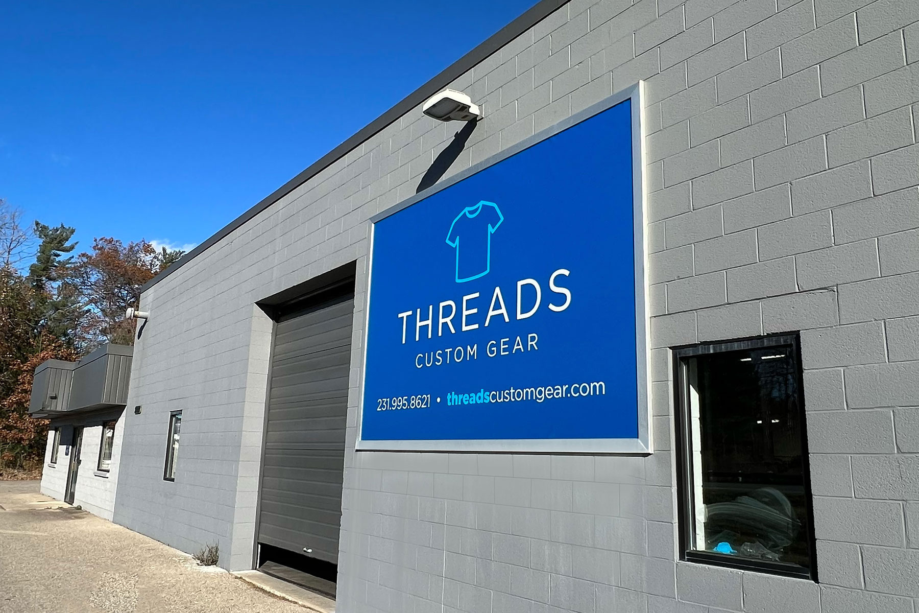 Threads Custom Gear 2488 Cass Rd Entrance Sign