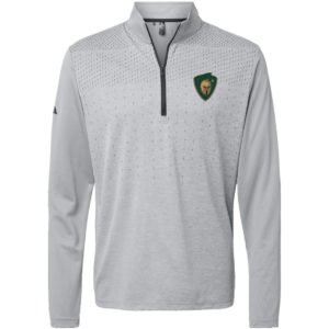 Men's Adidas Heather Block Print Quarter-Zip Pullover [A522]