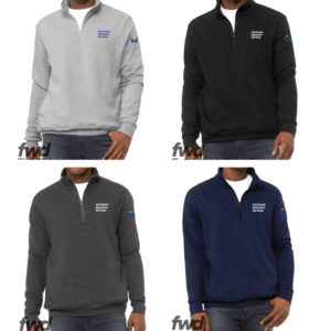 Unisex Quarter Zip Pullover Fleece [BC3740|L#1/SLV]