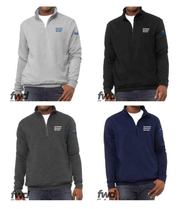 Unisex Quarter Zip Pullover Fleece [BC3740|L#1/SLV]