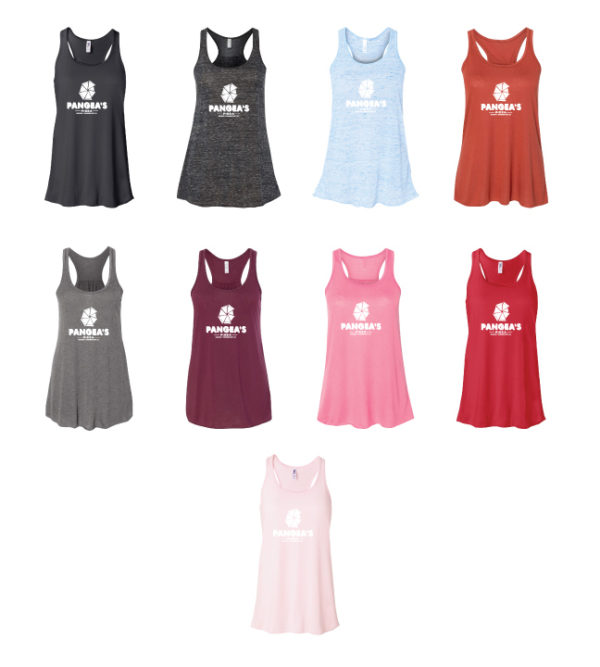 Women's Flowy Racerback Tank [Pangea's Pizza] [BC8800]