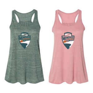 Women's "MI Moves" Flowy Racerback Tank [8800]