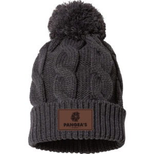 Chunk Twist Cuffed Beanie Leather Patch [Pangea's Pizza ] [141R]