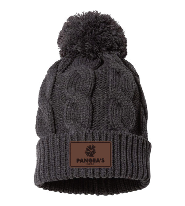 Chunk Twist Cuffed Beanie Leather Patch [Pangea's Pizza ] [141R]