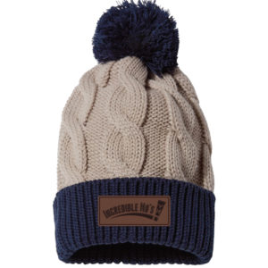 Chunk Twist Cuffed Beanie Leather Patch [Incredible Mo's] [141R]
