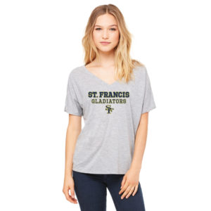 Women’s Slouchy V-Neck Tee [8815]