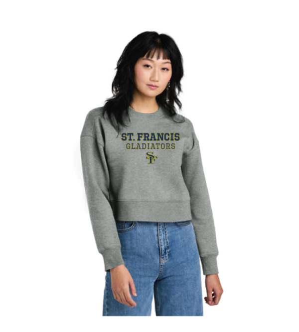 District® Women’s Perfect Weight® Fleece Cropped Crew [DT1105]
