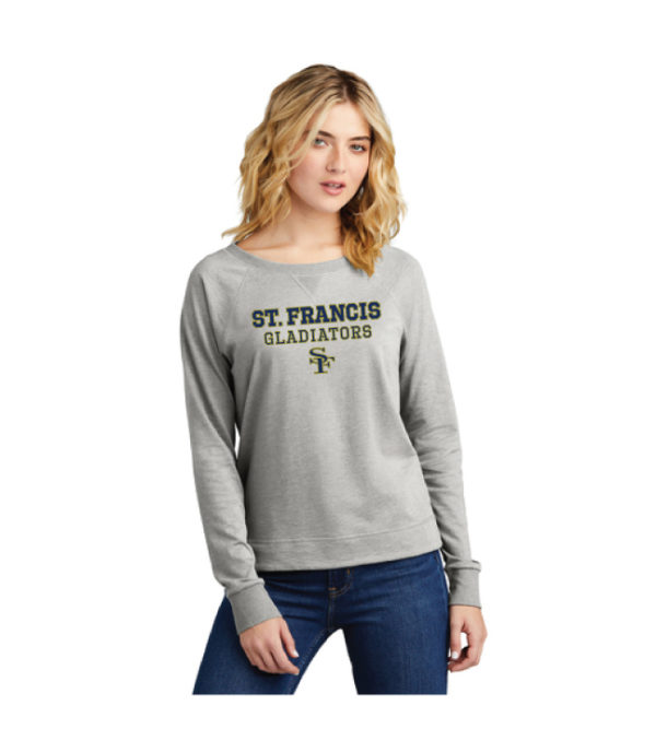 District® Women’s Featherweight French Terry™ Long Sleeve Crewneck [DT672] - Image 2