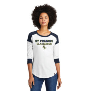 New Era® Women's Heritage Blend 3/4-Sleeve Baseball Raglan Tee [LNEA104]