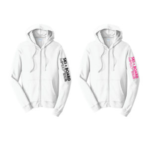 Unisex White Full-Zip Hooded Sweatshirt [PC850ZH]