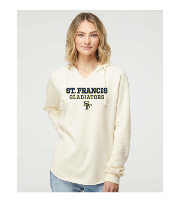 Independent Trading Co. - Women’s Lightweight California Wave Wash Hooded Sweatshirt [PRM2500]