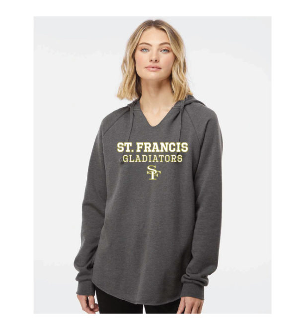 Independent Trading Co. - Women’s Lightweight California Wave Wash Hooded Sweatshirt [PRM2500] - Image 2