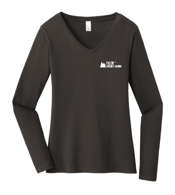 Ladies Long Sleeve V-Neck [DT6201]