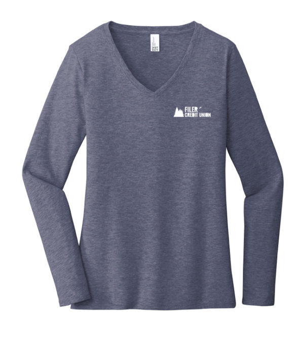 Ladies Long Sleeve V-Neck [DT6201] - Image 2