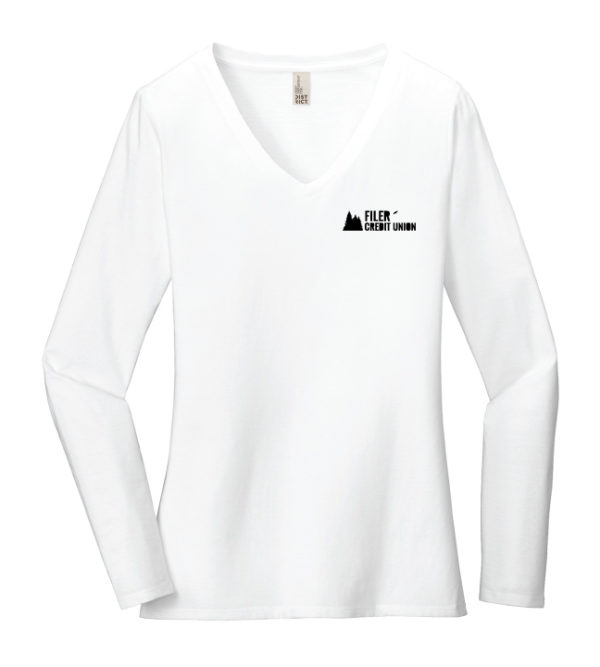 Ladies Long Sleeve V-Neck [DT6201] - Image 3