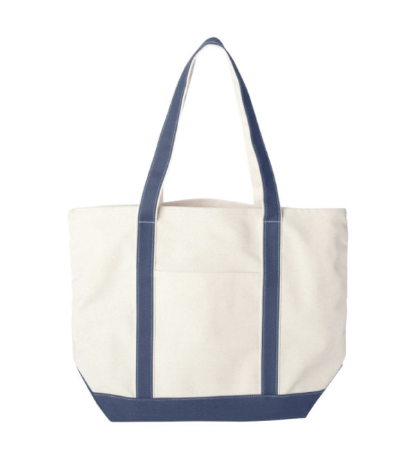 Large Cotton Canvas Classic Resort Tote [8871|L#3] - Image 2