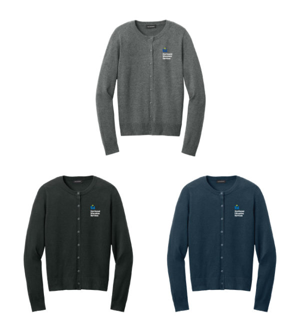 Women’s Easy Care Crewneck Cardigan Sweater [LSW2870|L#2]