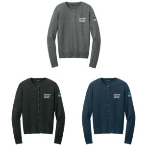 Women’s Easy Care Crewneck Cardigan Sweater [LSW2870|L#1/SLV]