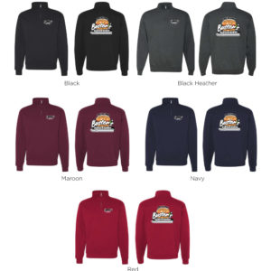 Adult Unisex Cadet Collar Quarter-Zip Sweatshirt [995MR]