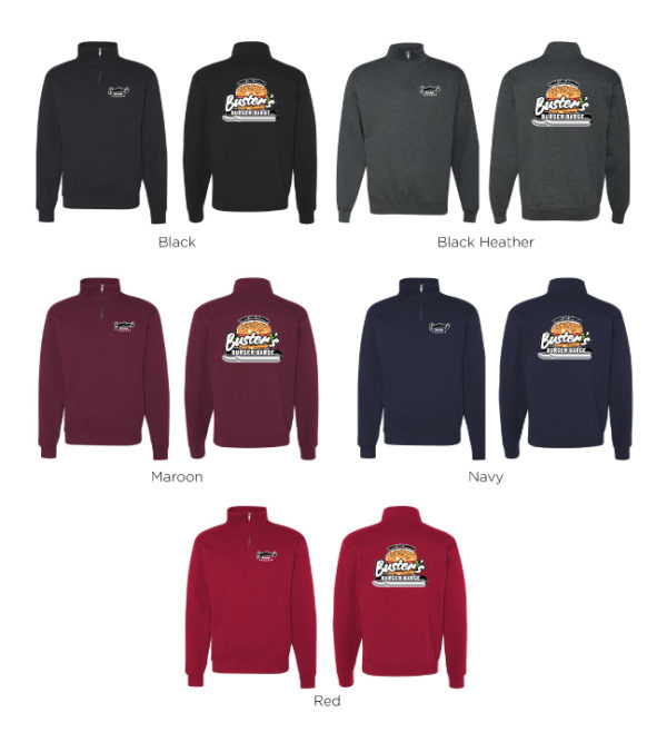 Adult Unisex Cadet Collar Quarter-Zip Sweatshirt [995MR]