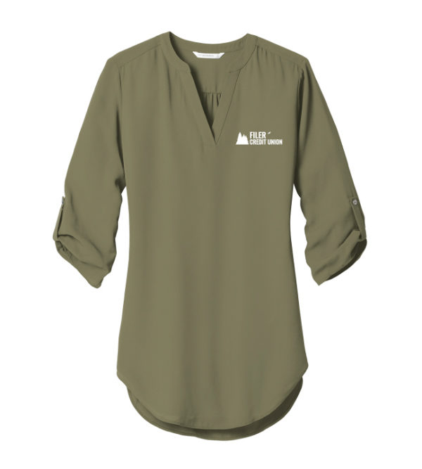 Ladies 3/4-Sleeve Tunic Blouse [LW701]