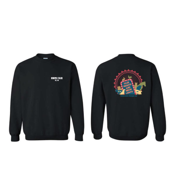 Adult Unisex Heather Black Crewneck [GIL-18000]