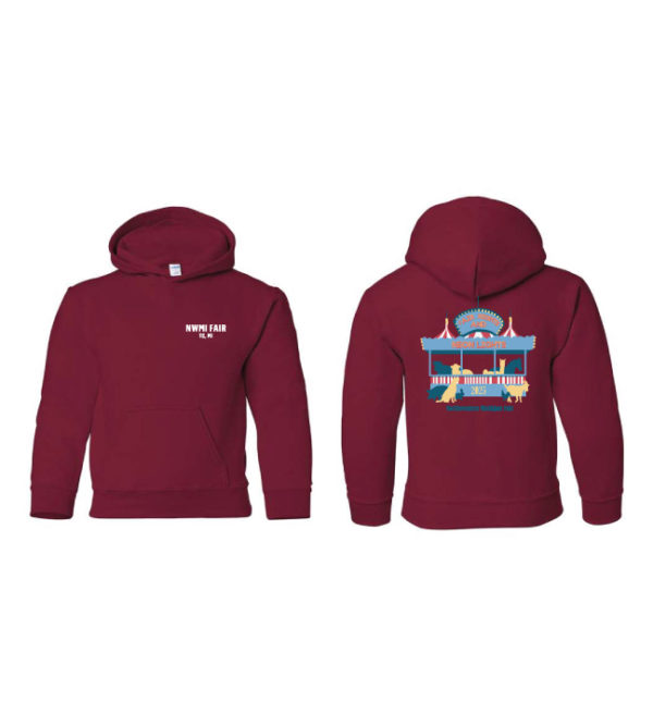 Youth Unisex Cardinal Red Hooded Sweatshirt [GIL-18500B]