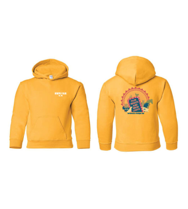 Youth Unisex Gold Hooded Sweatshirt [GIL-18500B]